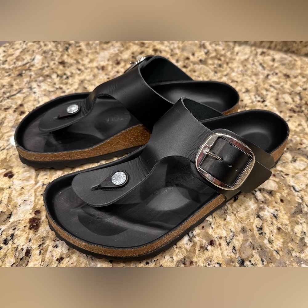 Giza Big Buckle Smooth Leather 37 Regular